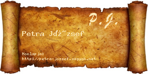 Petra József névjegykártya