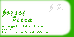 jozsef petra business card